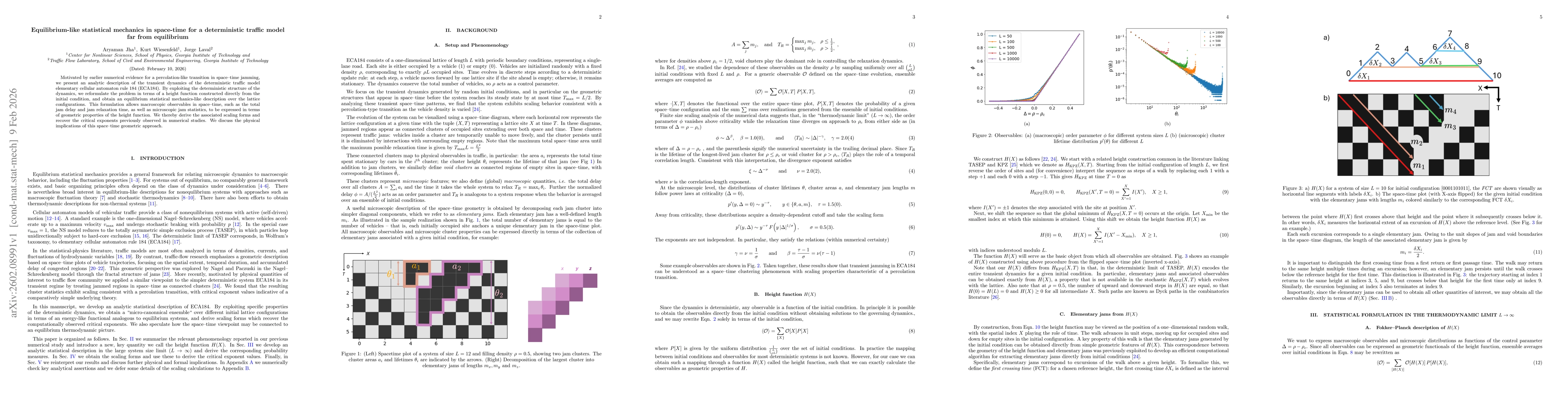 Thumbnail for Equilibrium-like statistical mechanics in space-time for a deterministic traffic model far from equilibrium