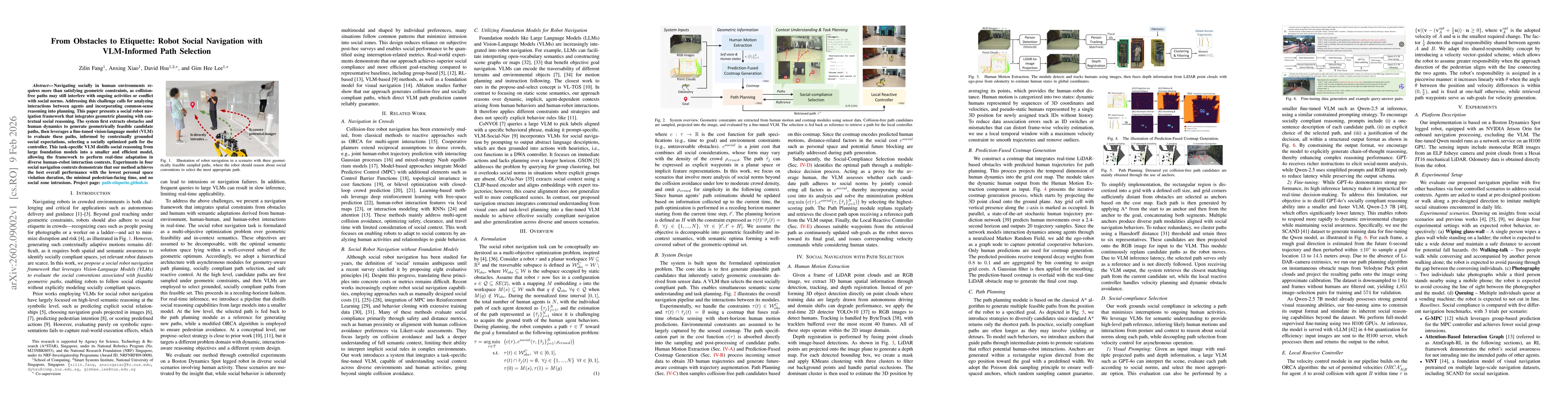 Thumbnail for From Obstacles to Etiquette: Robot Social Navigation with VLM-Informed Path Selection
