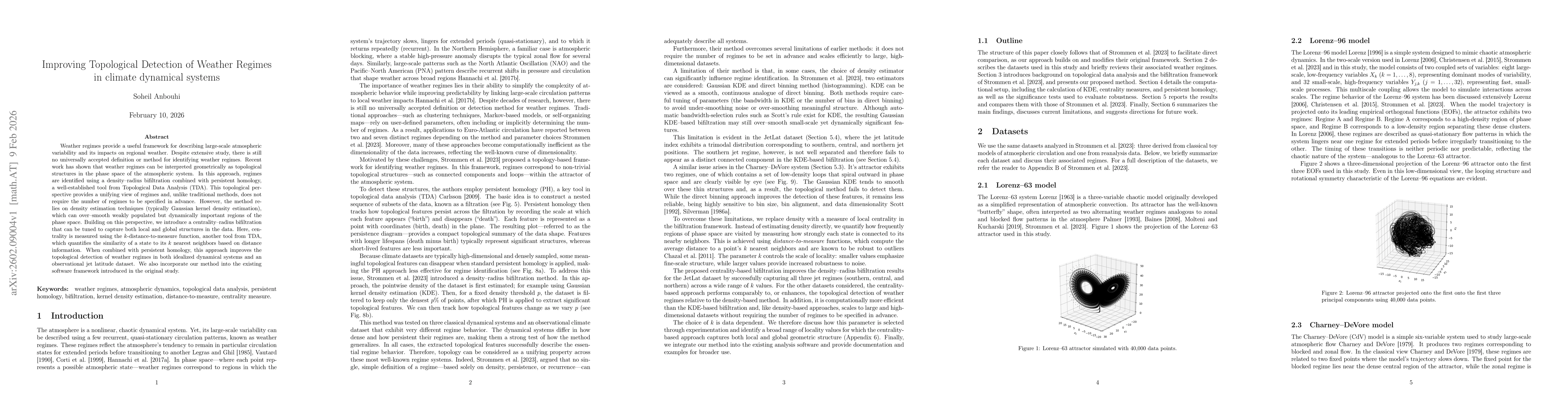 Thumbnail for Improving Topological Detection of Weather Regimes in climate dynamical systems