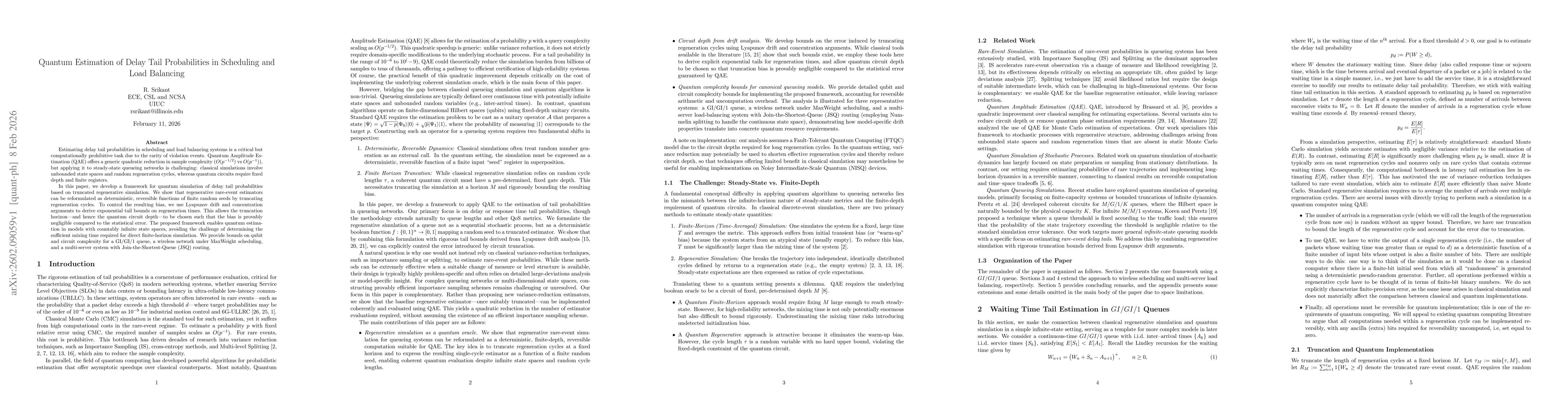 Thumbnail for Quantum Estimation of Delay Tail Probabilities in Scheduling and Load Balancing