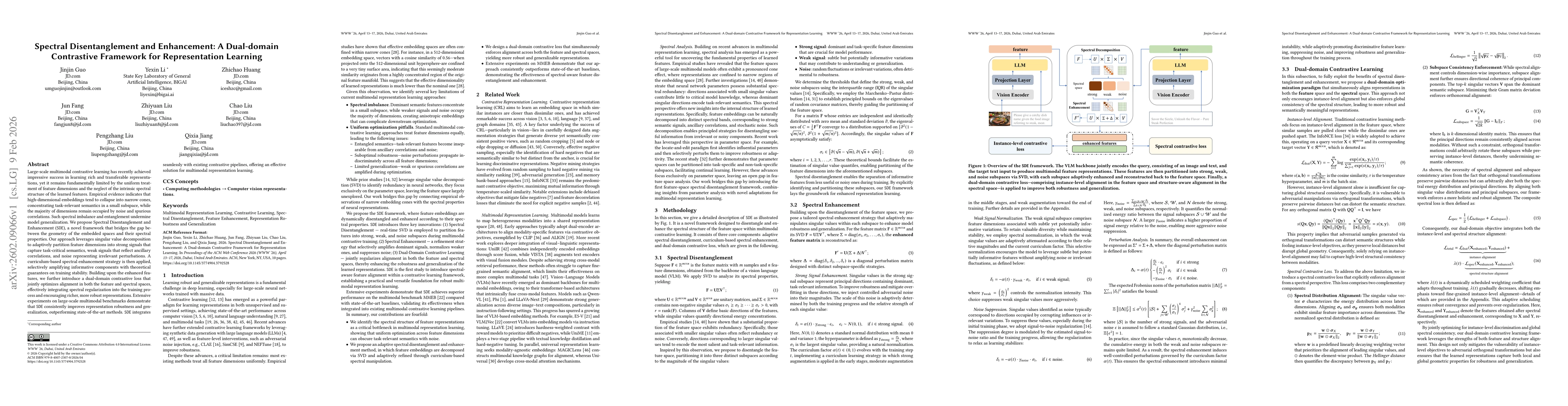 Thumbnail for Spectral Disentanglement and Enhancement: A Dual-domain Contrastive Framework for Representation Learning