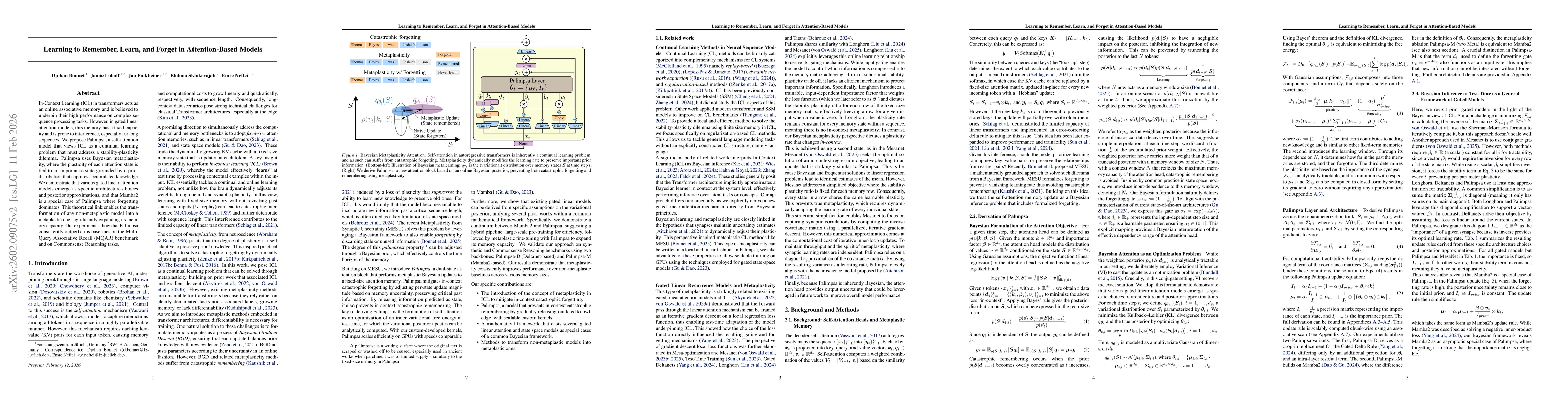 Thumbnail for Learning to Remember, Learn, and Forget in Attention-Based Models