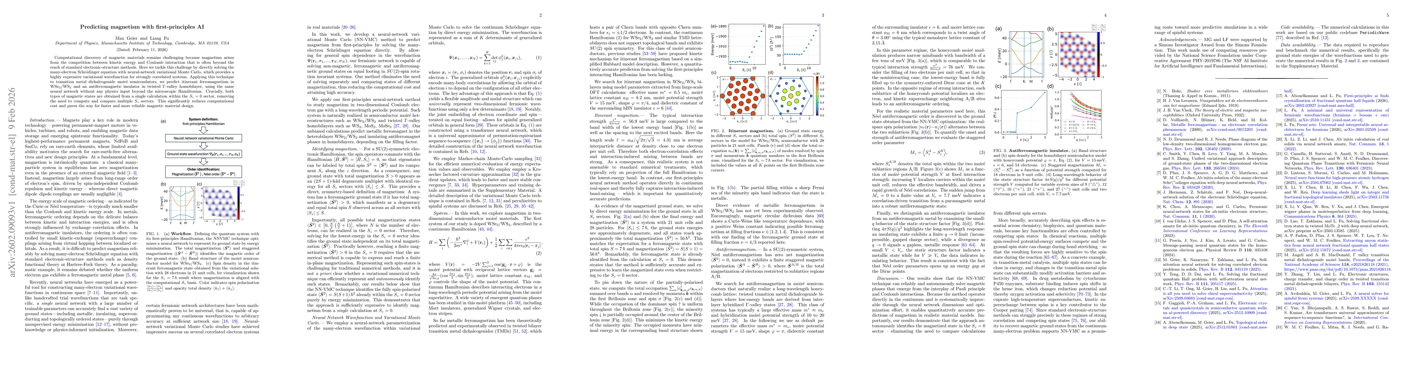 Thumbnail for Predicting magnetism with first-principles AI