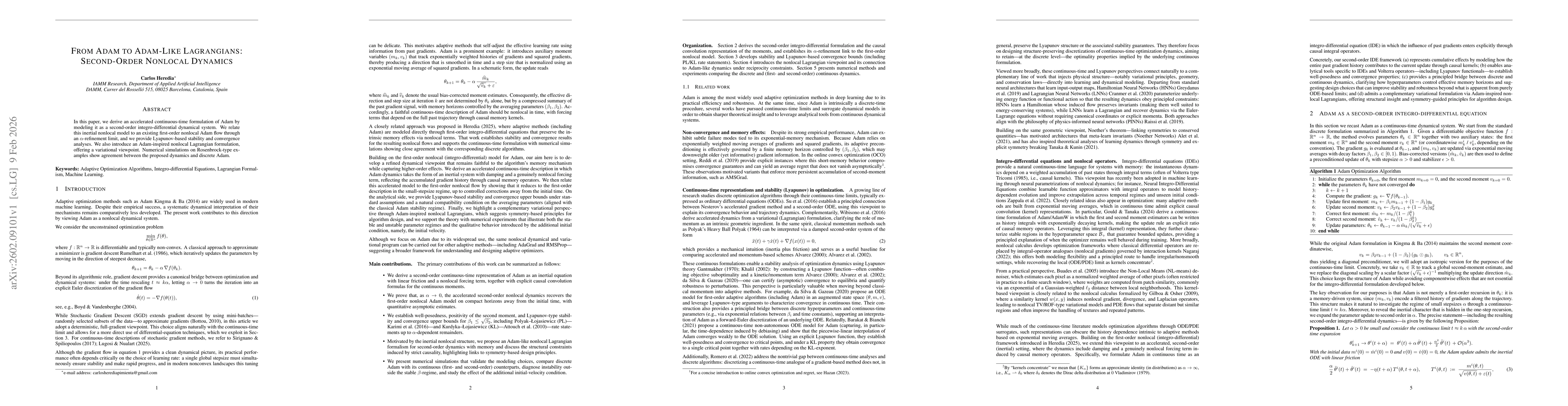 Thumbnail for From Adam to Adam-Like Lagrangians: Second-Order Nonlocal Dynamics