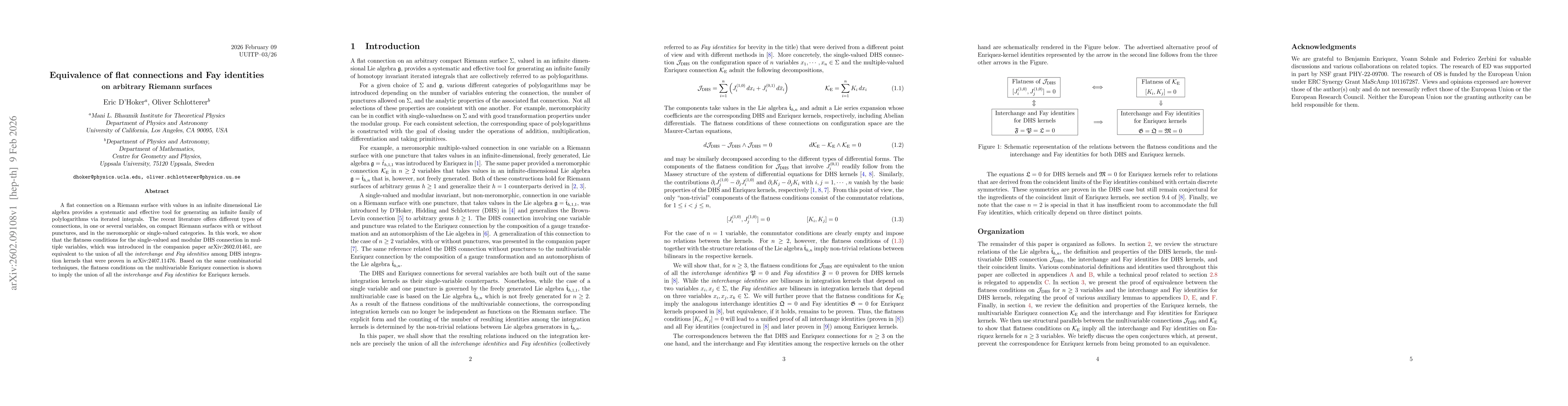 Thumbnail for Equivalence of flat connections and Fay identities on arbitrary Riemann surfaces