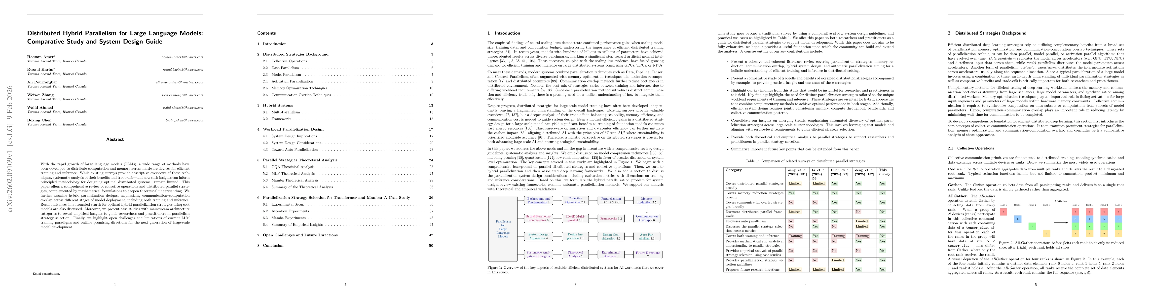 Thumbnail for Distributed Hybrid Parallelism for Large Language Models: Comparative Study and System Design Guide