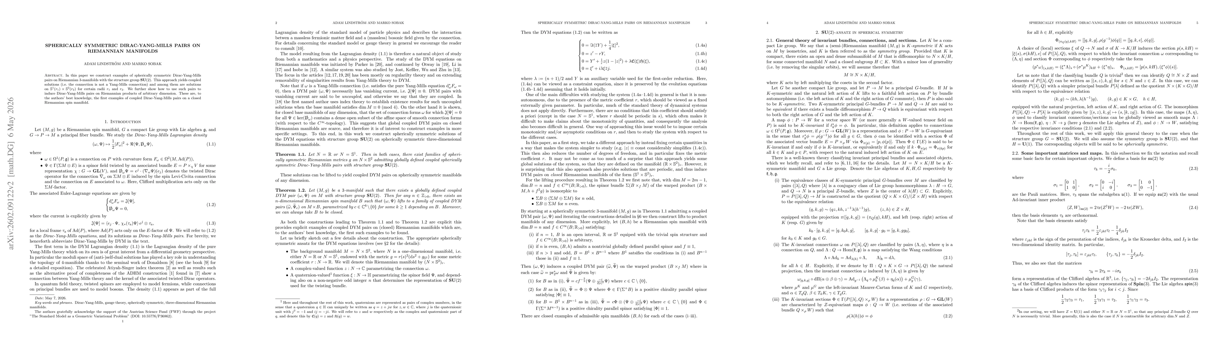 Thumbnail for Spherically symmetric Dirac-Yang-Mills pairs on Riemannian 3-manifolds