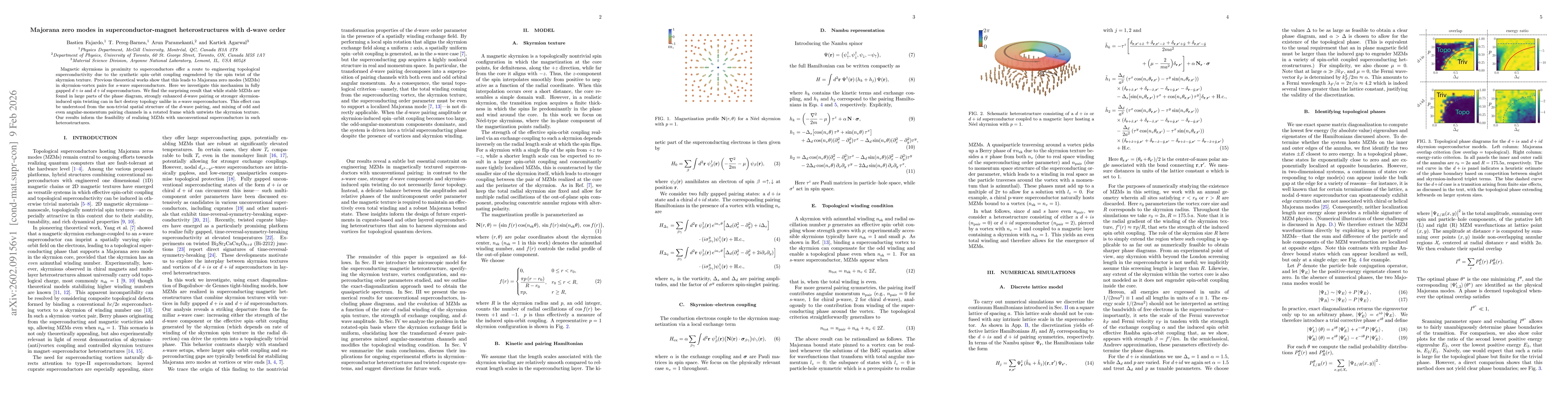 Thumbnail for Majorana zero modes in superconductor-magnet heterostructures with d-wave order