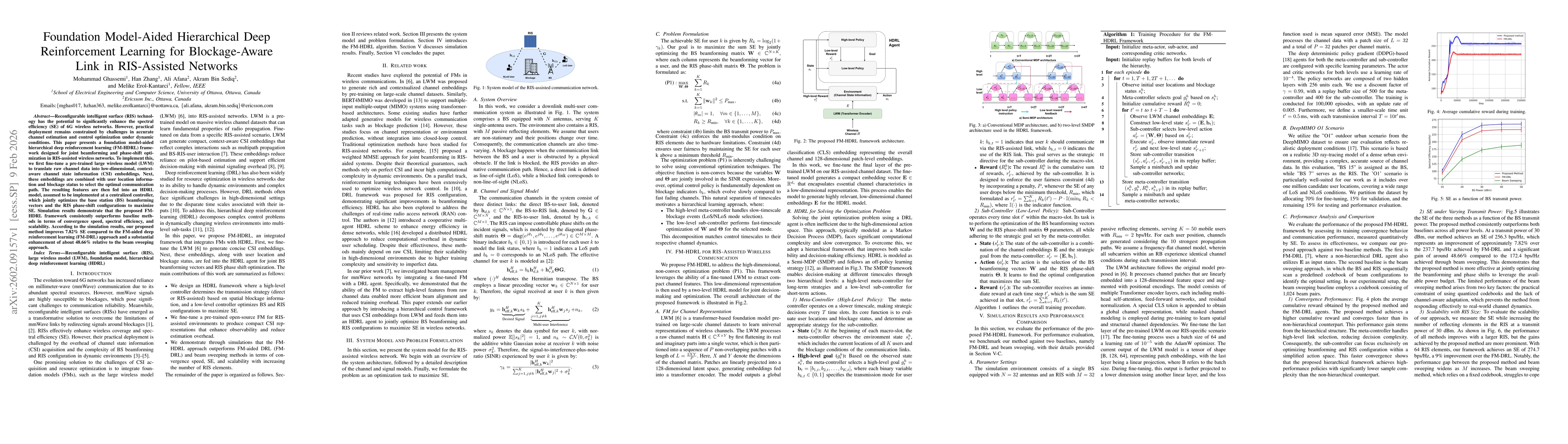 Thumbnail for Foundation Model-Aided Hierarchical Deep Reinforcement Learning for Blockage-Aware Link in RIS-Assisted Networks