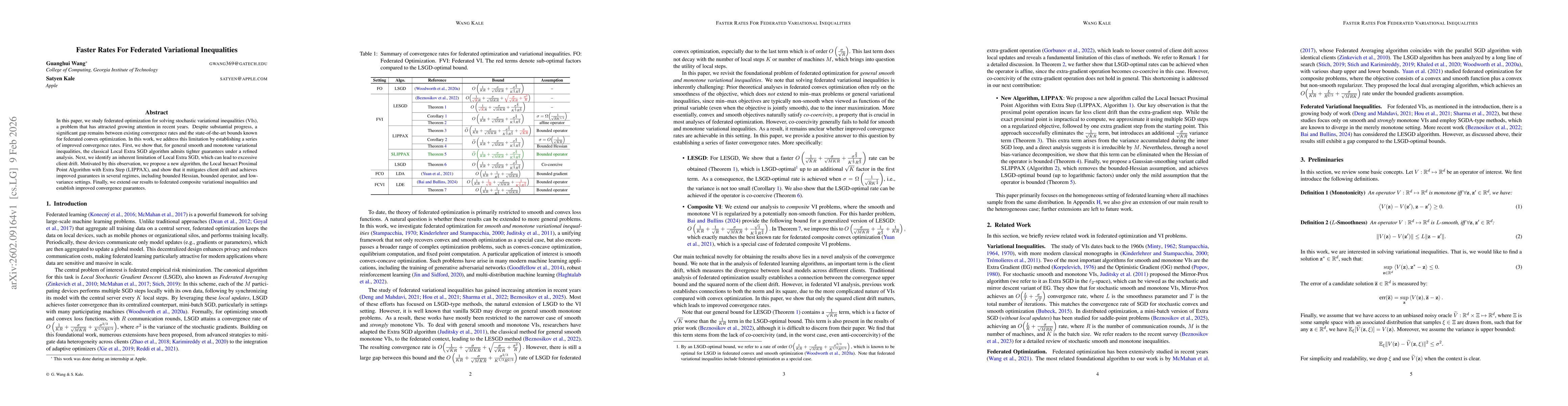 Thumbnail for Faster Rates For Federated Variational Inequalities