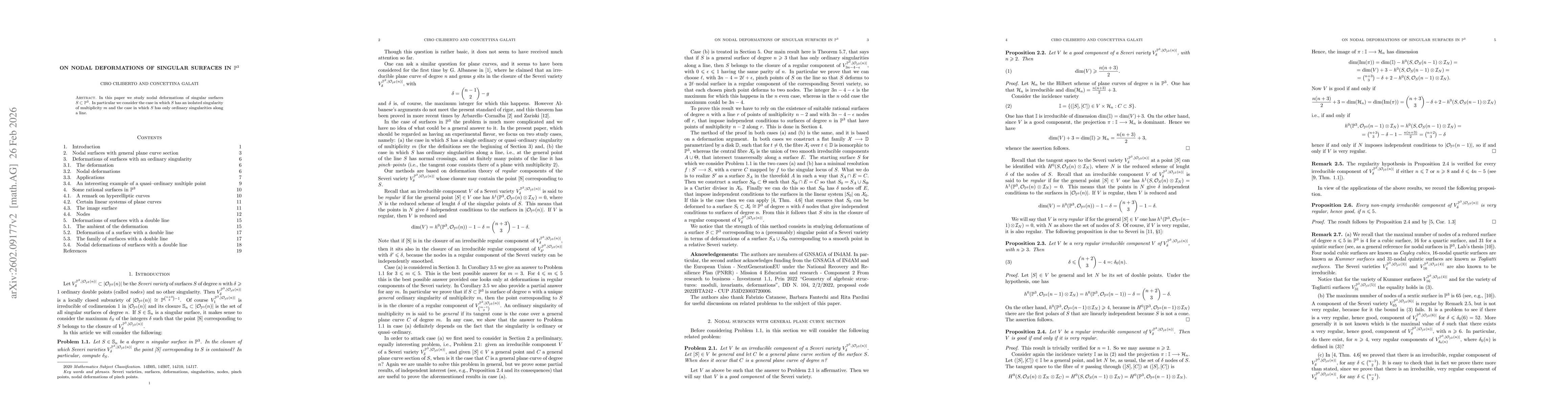 Thumbnail for On nodal deformations of singular surfaces in $\mathbb P^3$