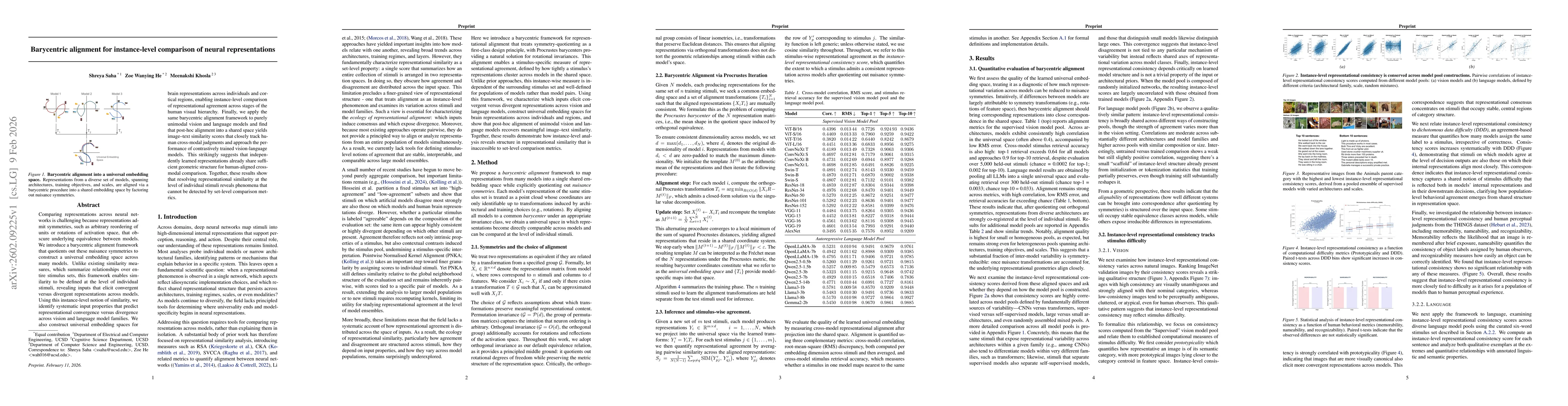 Thumbnail for Barycentric alignment for instance-level comparison of neural representations