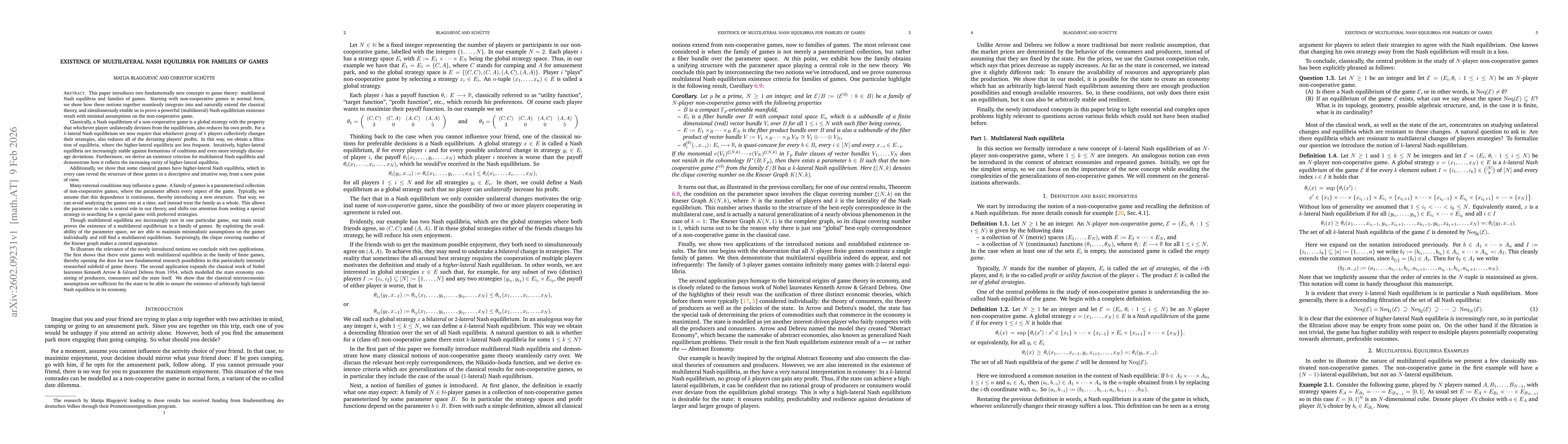 Thumbnail for Existence of Multilateral Nash equilibria for families of games