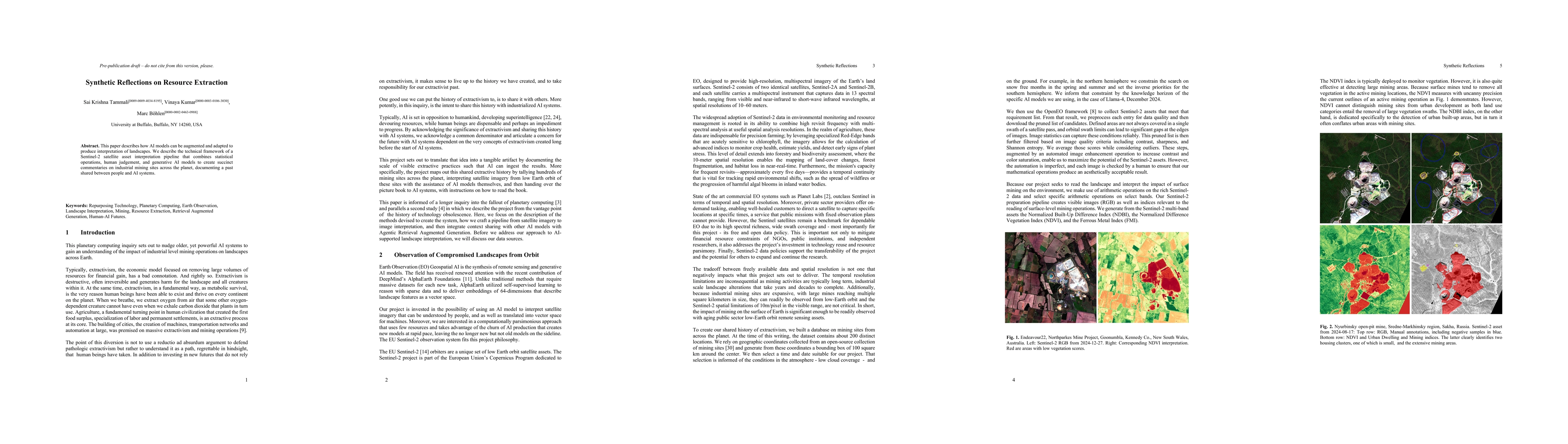Thumbnail for Synthetic Reflections on Resource Extraction
