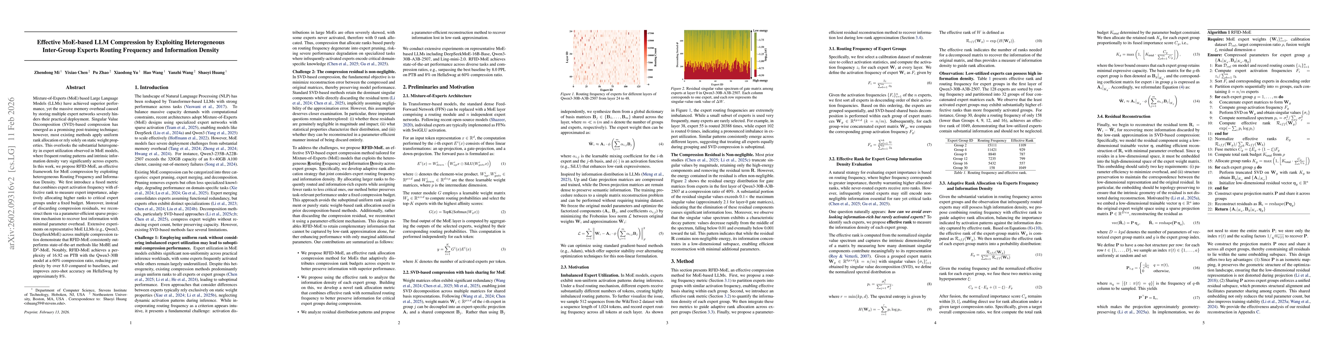 Thumbnail for Effective MoE-based LLM Compression by Exploiting Heterogeneous Inter-Group Experts Routing Frequency and Information Density