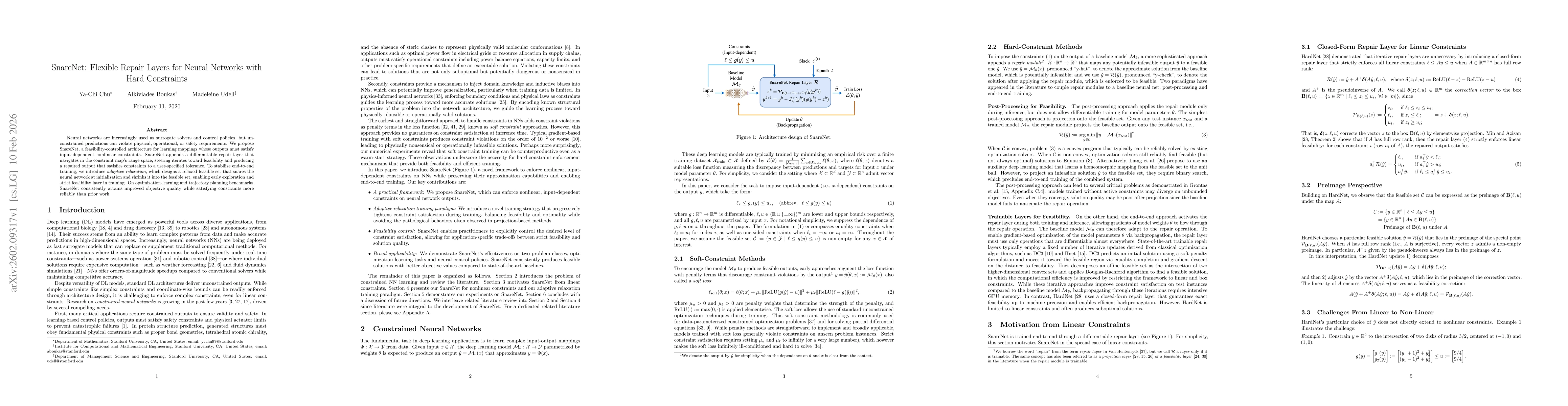 Thumbnail for SnareNet: Flexible Repair Layers for Neural Networks with Hard Constraints