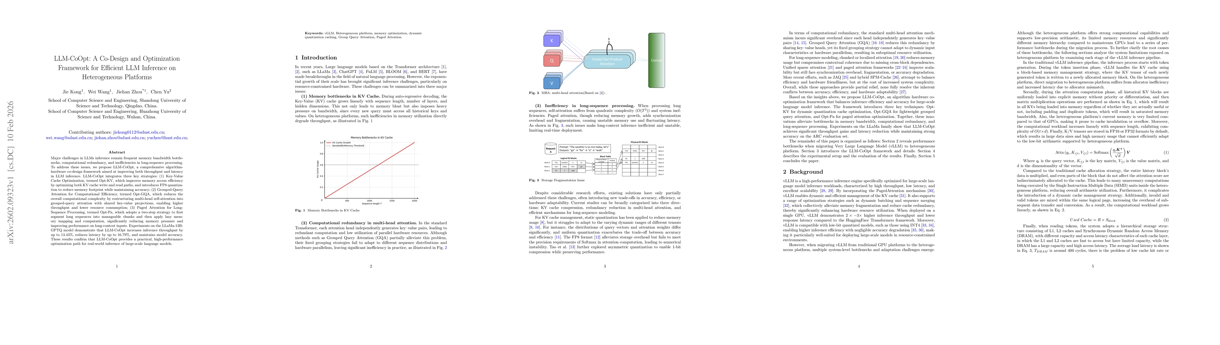 Thumbnail for LLM-CoOpt: A Co-Design and Optimization Framework for Efficient LLM Inference on Heterogeneous Platforms