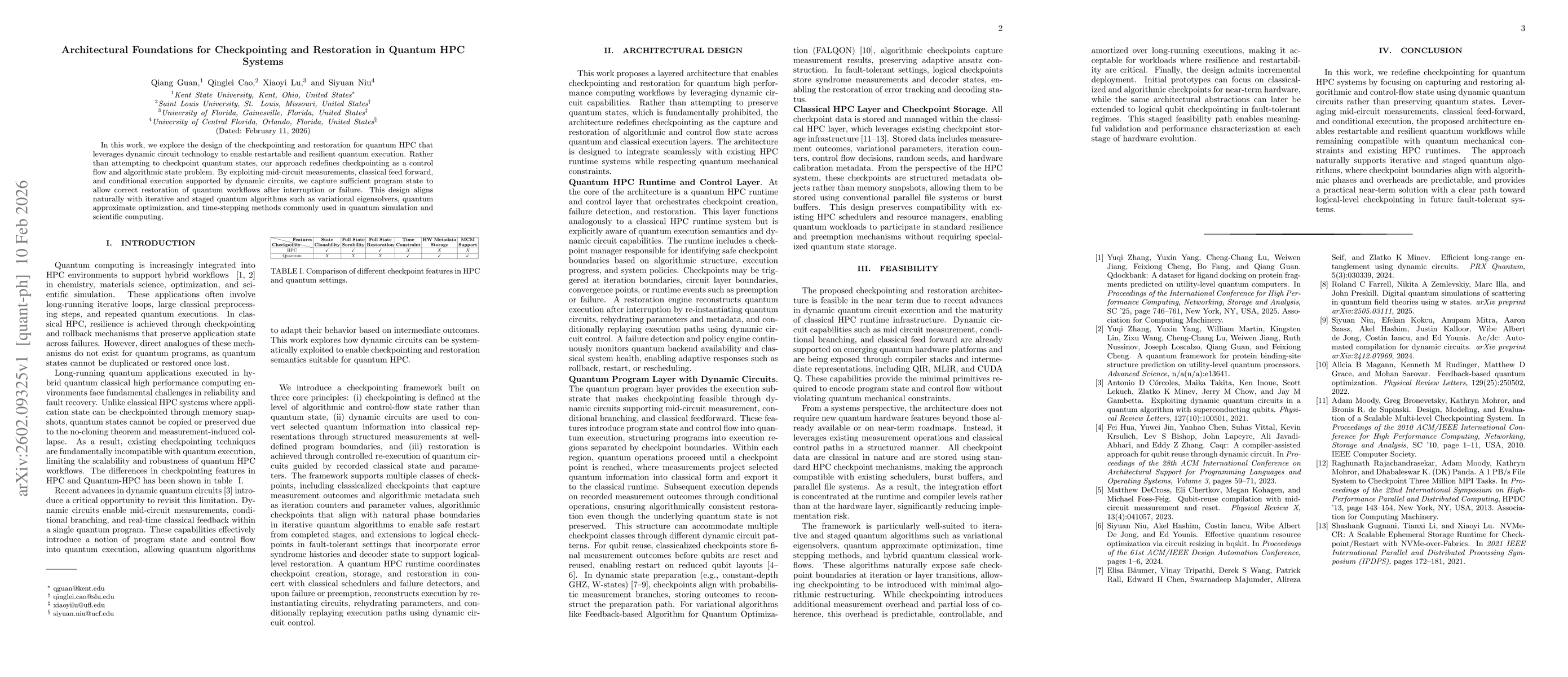 Thumbnail for Architectural Foundations for Checkpointing and Restoration in Quantum HPC Systems