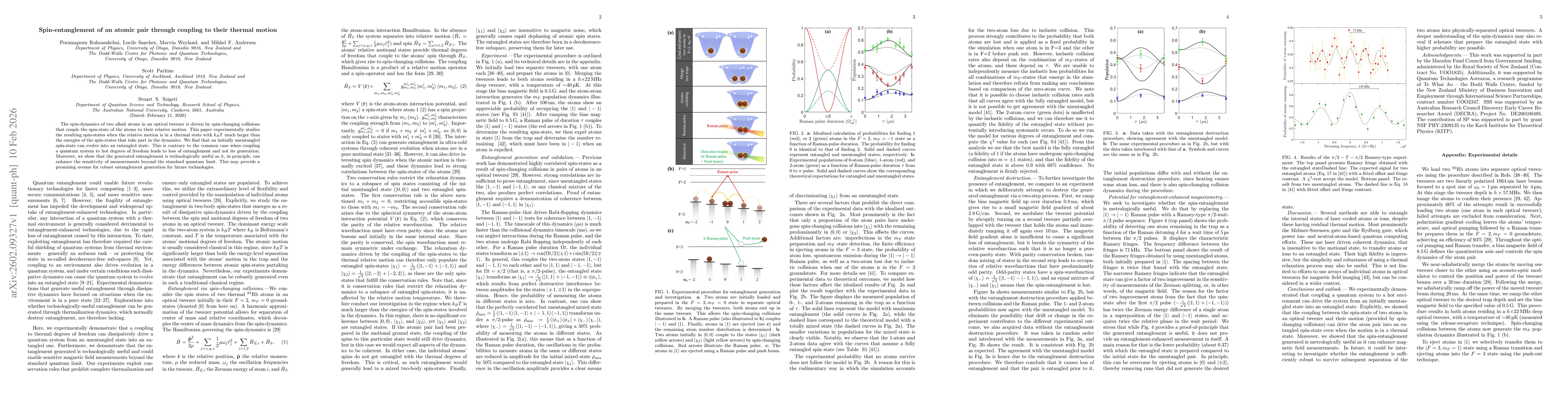 Thumbnail for Spin-entanglement of an atomic pair through coupling to their thermal motion