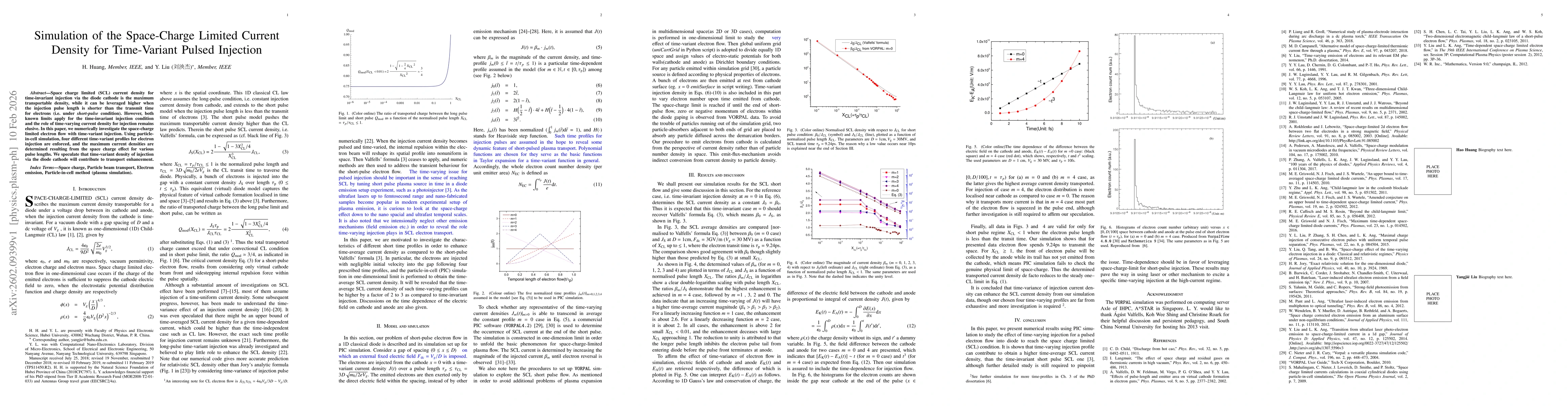 Thumbnail for Simulation of the Space-Charge-Limited Current Density for Time-Variant Pulsed Injection