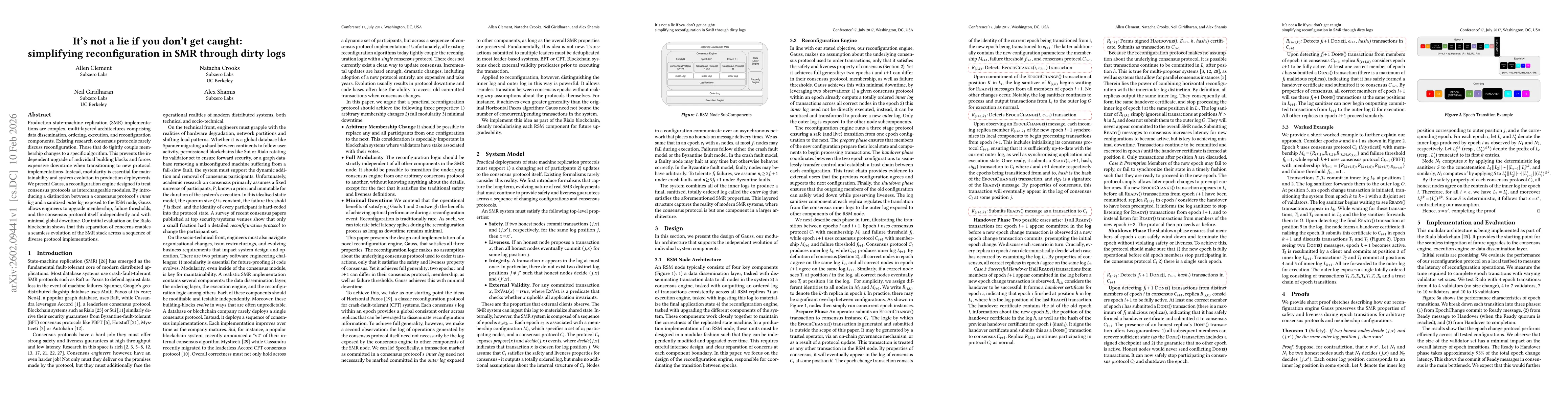Thumbnail for It's not a lie if you don't get caught: simplifying reconfiguration in SMR through dirty logs