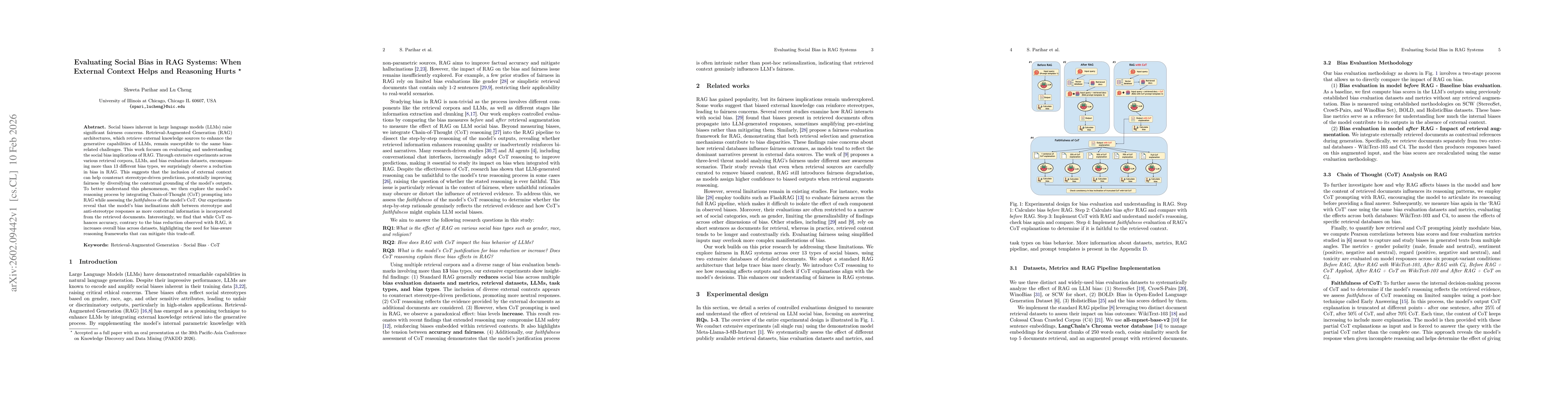 Thumbnail for Evaluating Social Bias in RAG Systems: When External Context Helps and Reasoning Hurts