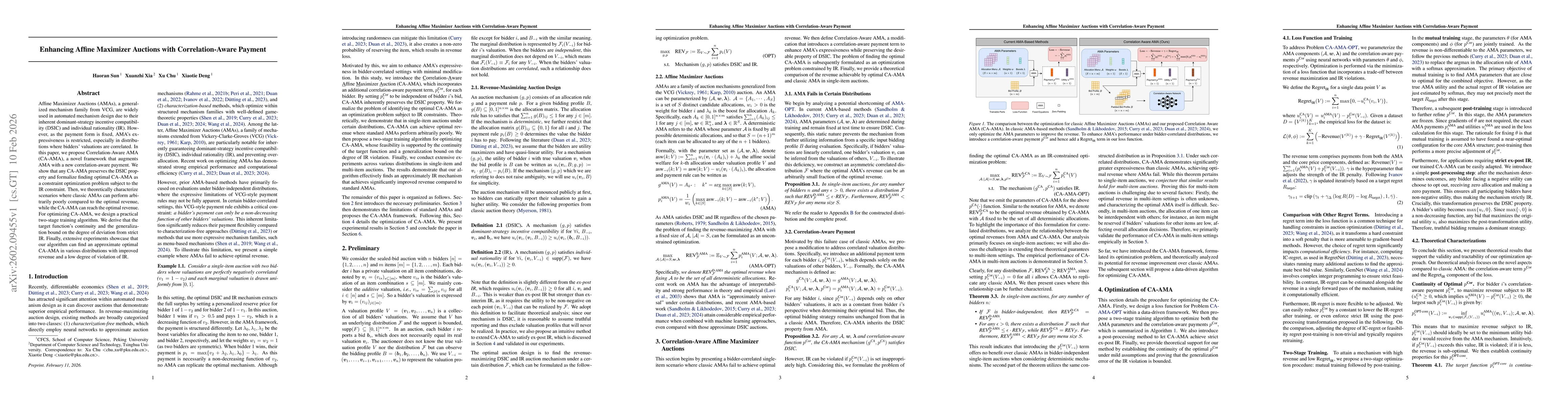 Thumbnail for Enhancing Affine Maximizer Auctions with Correlation-Aware Payment