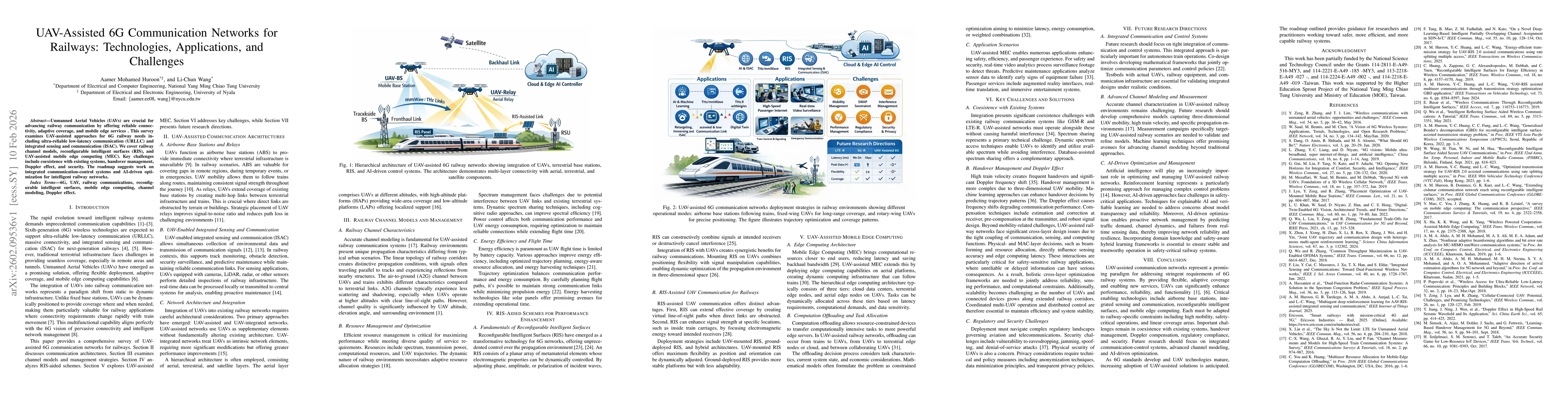 Thumbnail for UAV-Assisted 6G Communication Networks for Railways: Technologies, Applications, and Challenges
