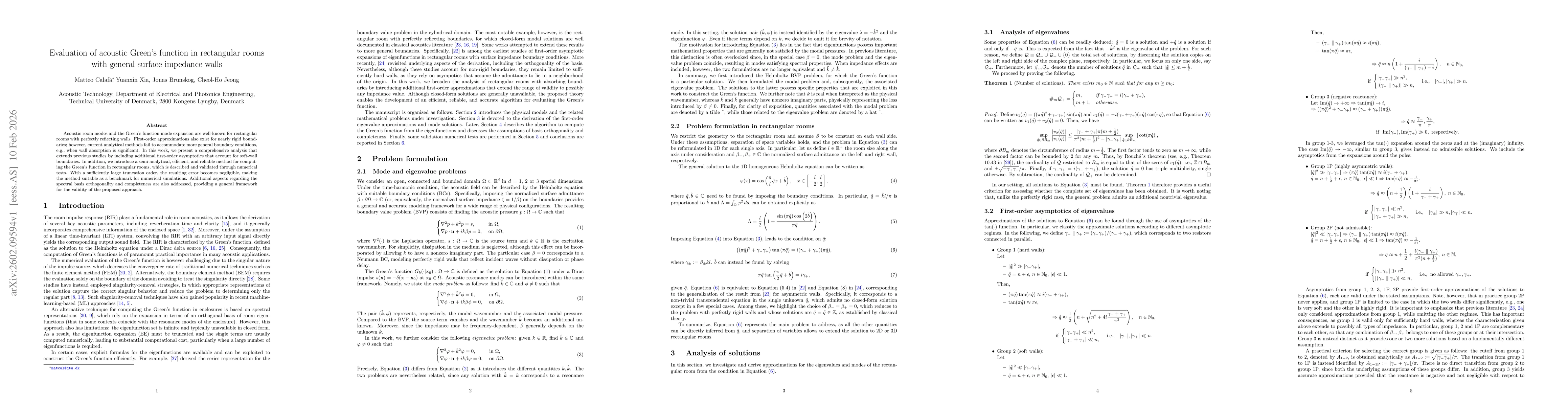 Thumbnail for Evaluation of acoustic Green's function in rectangular rooms with general surface impedance walls