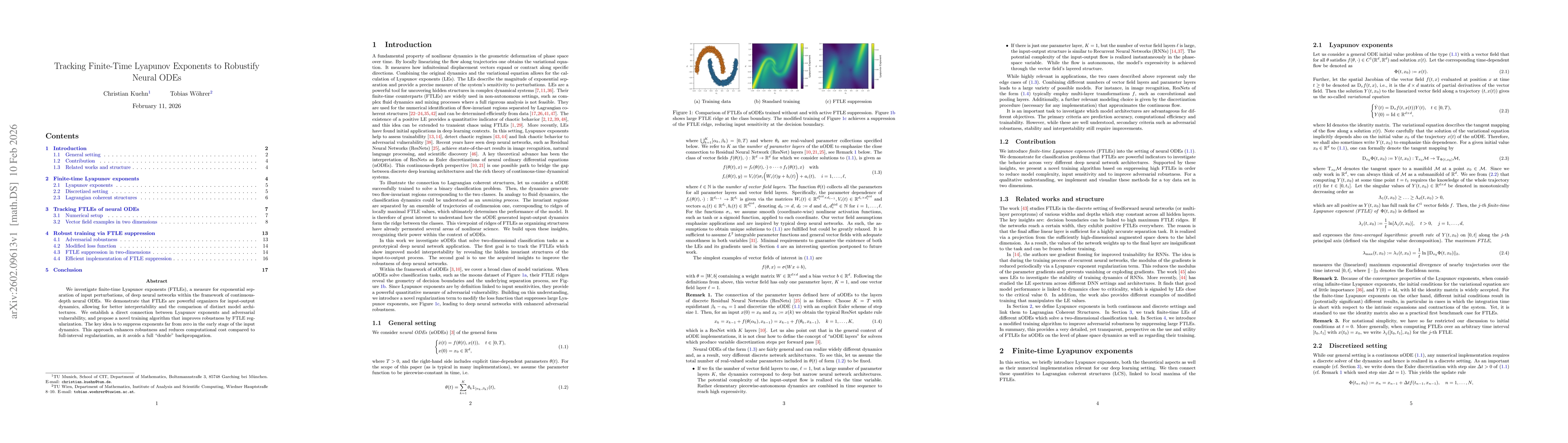 Thumbnail for Tracking Finite-Time Lyapunov Exponents to Robustify Neural ODEs