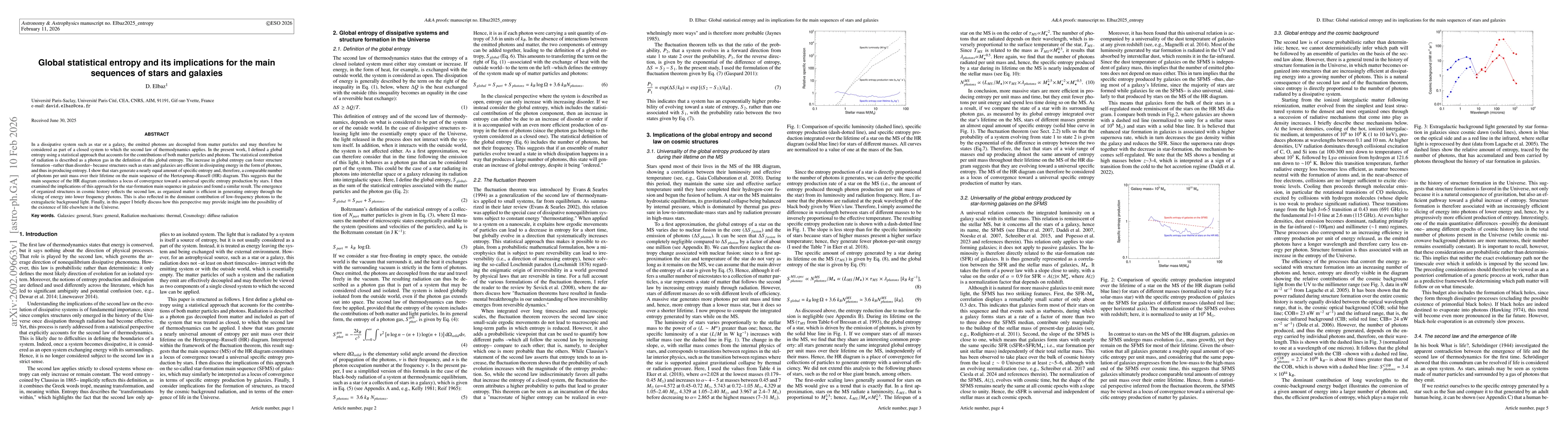 Thumbnail for Global statistical entropy and its implications for the main sequences of stars and galaxies