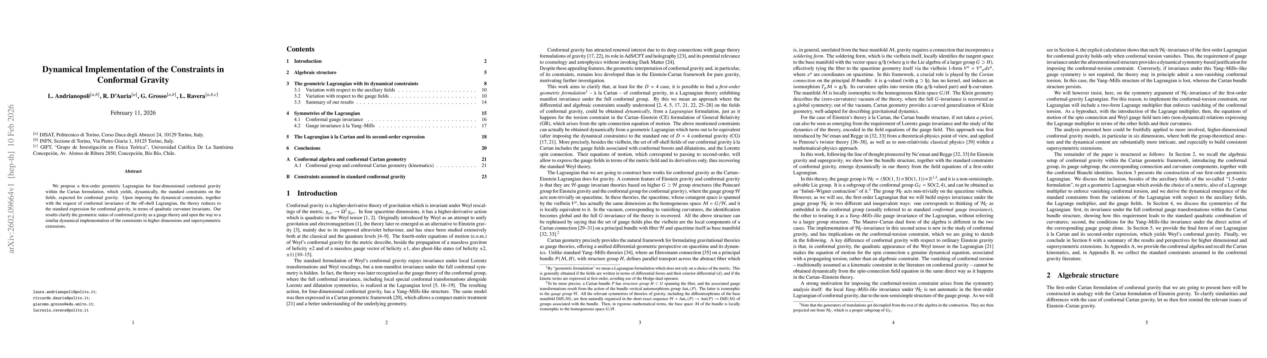 Thumbnail for Dynamical Implementation of the Constraints in Conformal Gravity