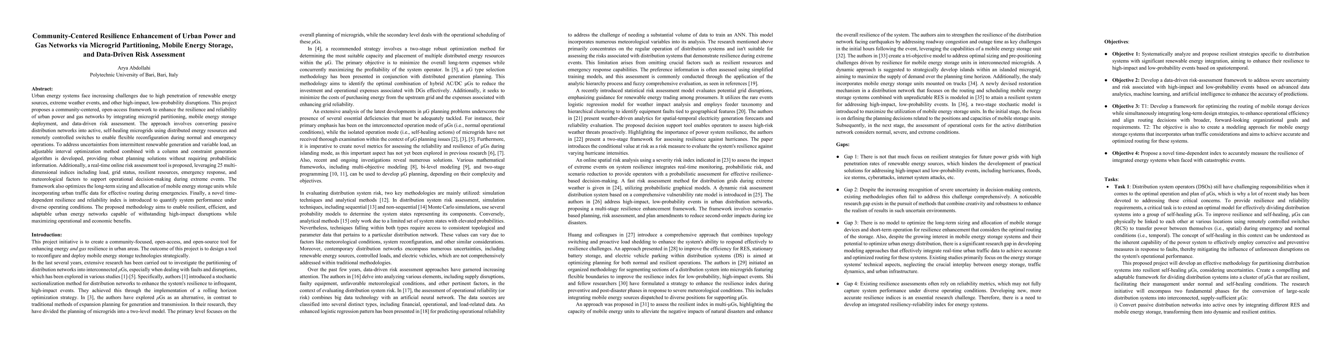 Thumbnail for Community-Centered Resilience Enhancement of Urban Power and Gas Networks via Microgrid Partitioning, Mobile Energy Storage, and Data-Driven Risk Assessment