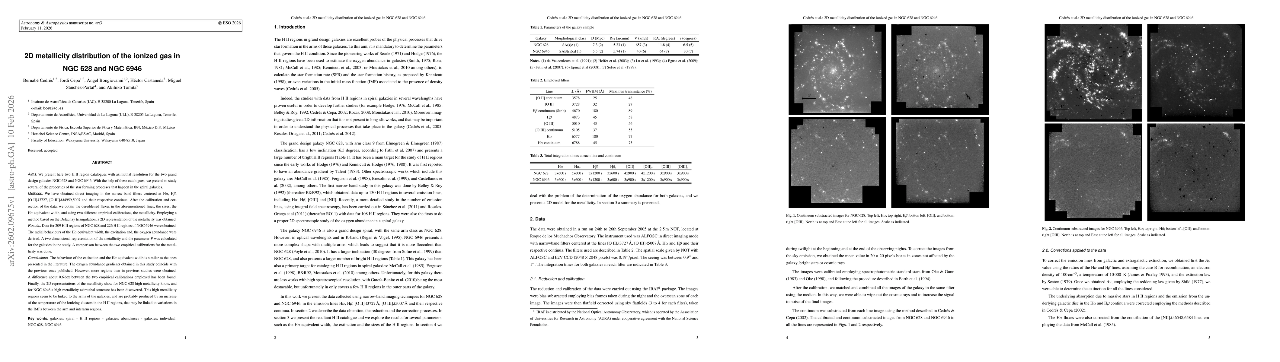 Thumbnail for Two-dimensional metallicity distribution of the ionized gas in NGC 628 and NGC 6946