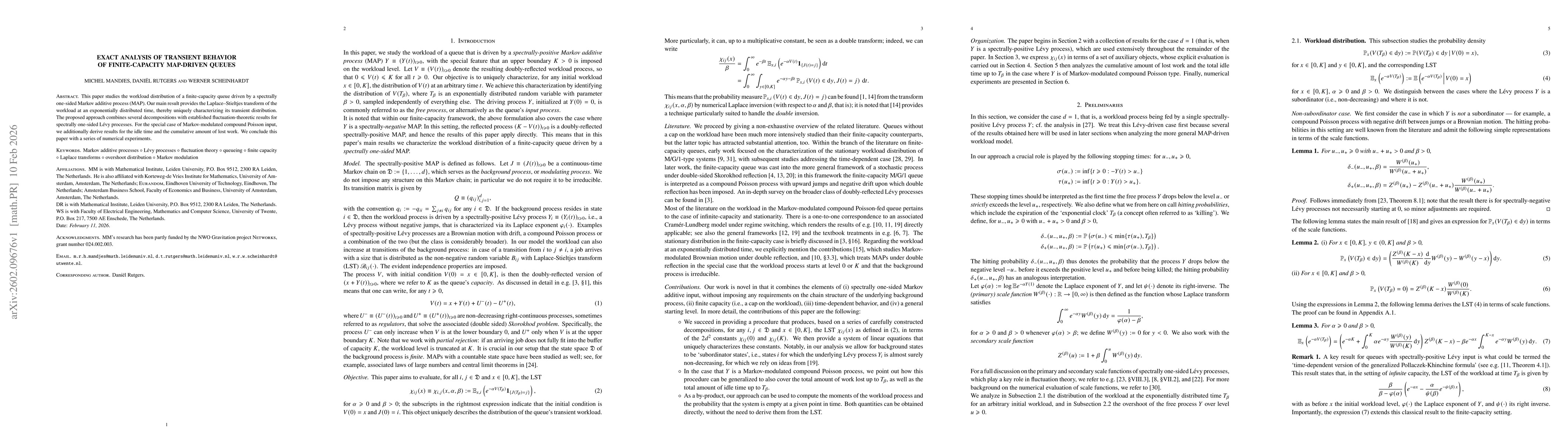 Thumbnail for Exact analysis of transient behavior of finite-capacity MAP-driven queues