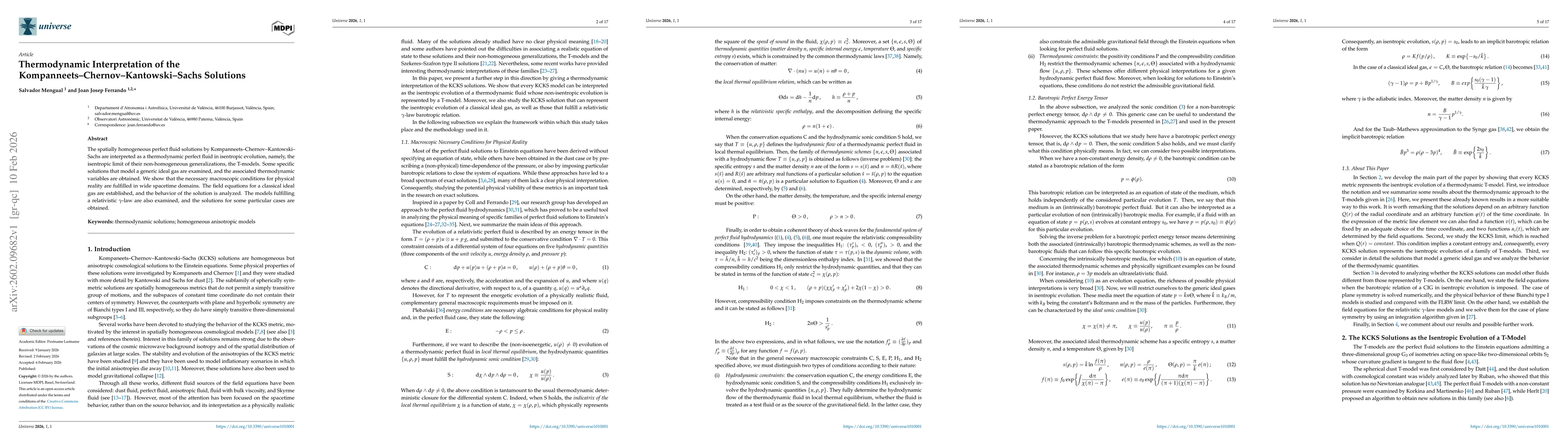 Thumbnail for Thermodynamic Interpretation of the Kompanneets-Chernov-Kantowski-Sachs Solutions