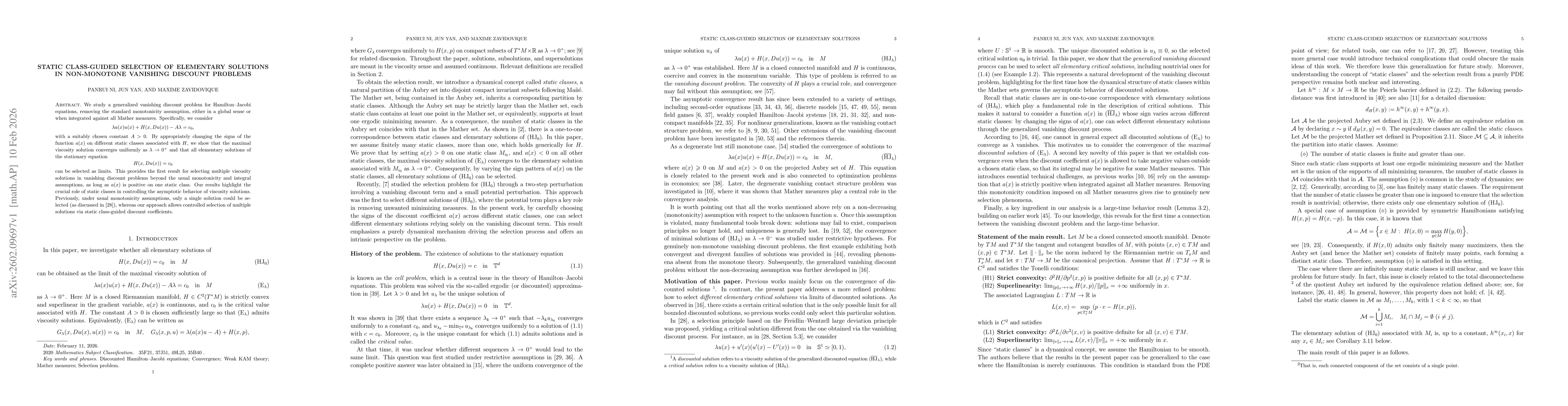 Thumbnail for Static class-guided selection of elementary solutions in non-monotone vanishing discount problems