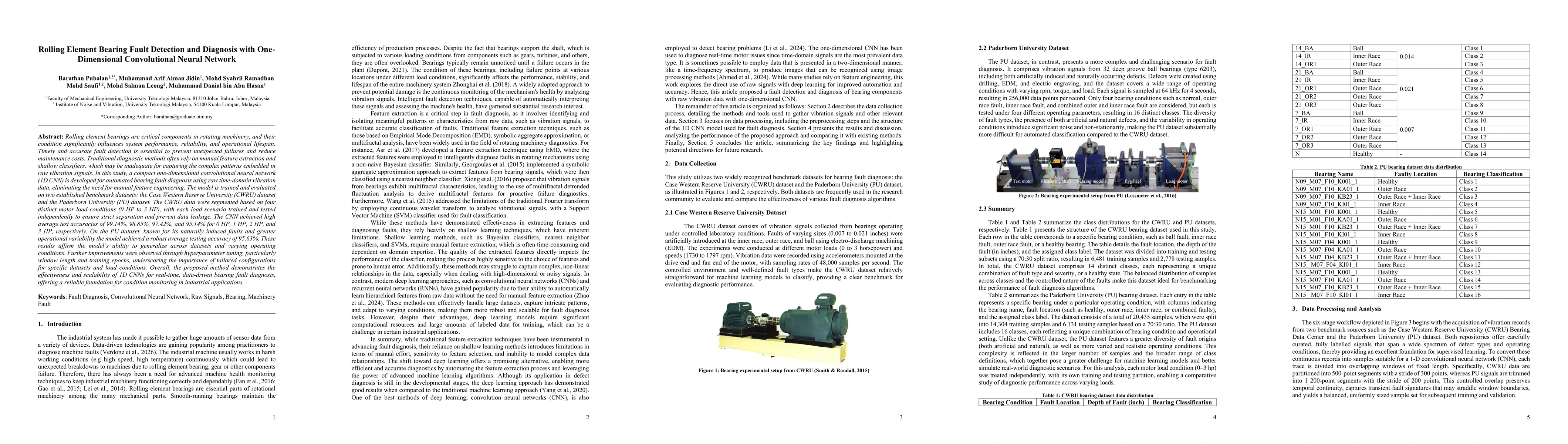 Thumbnail for Rolling Element Bearing Fault Detection and Diagnosis with One-Dimensional Convolutional Neural Network