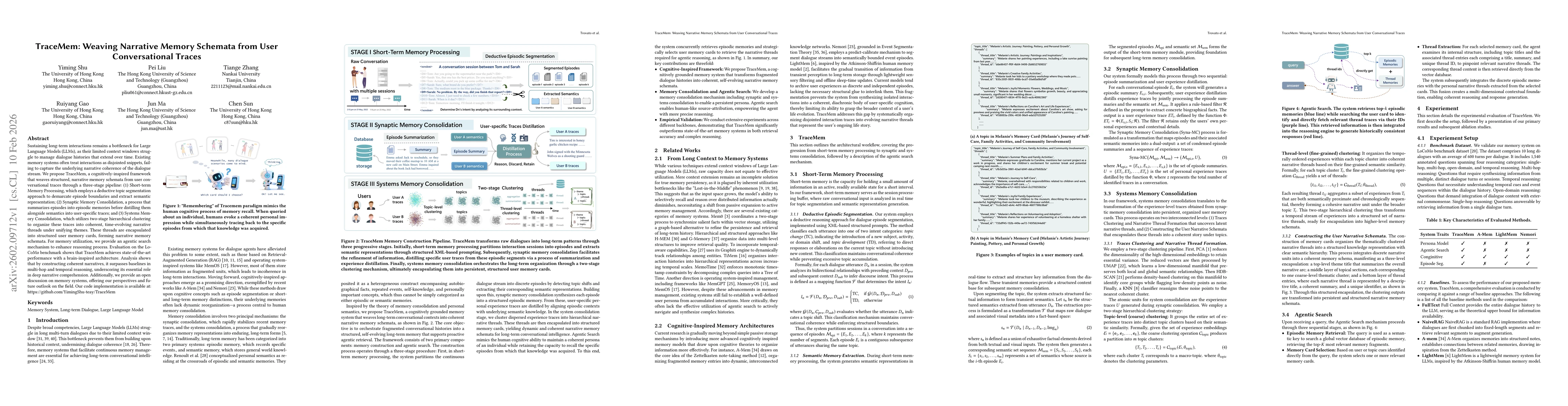 Thumbnail for TraceMem: Weaving Narrative Memory Schemata from User Conversational Traces