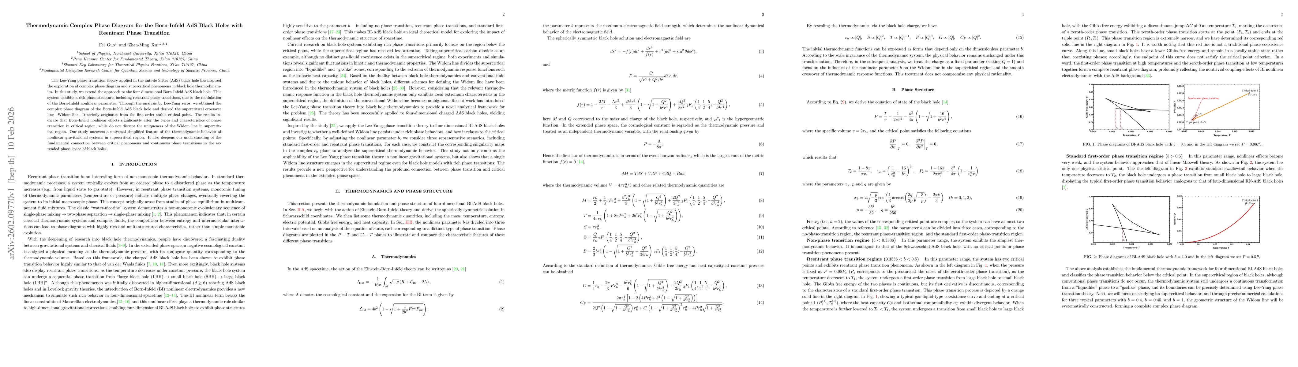 Thumbnail for Thermodynamic Complex Phase Diagram for the Born-Infeld AdS Black Holes with Reentrant Phase Transition