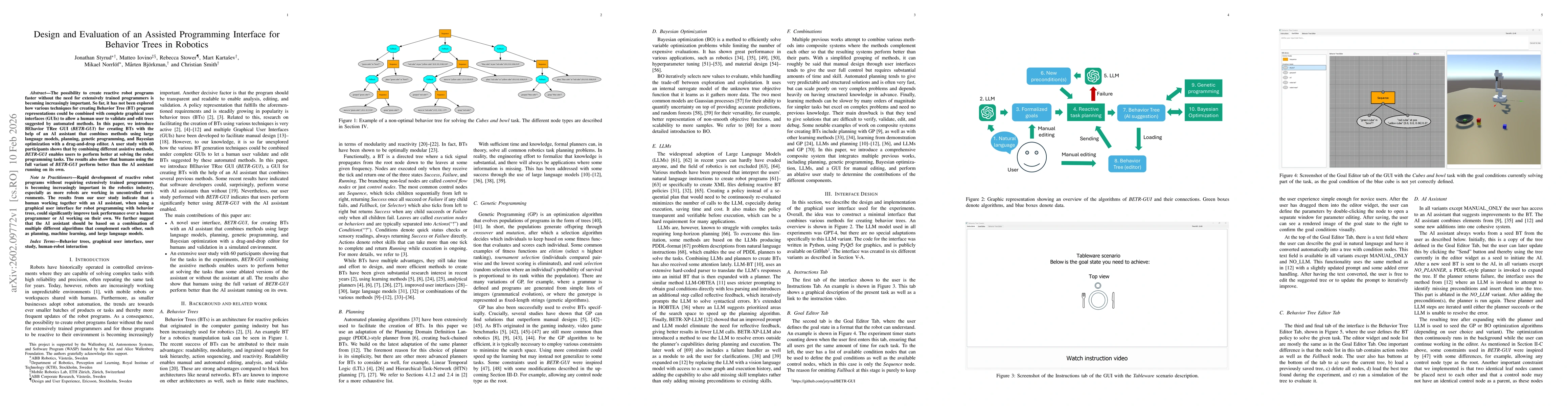 Thumbnail for Design and Evaluation of an Assisted Programming Interface for Behavior Trees in Robotics
