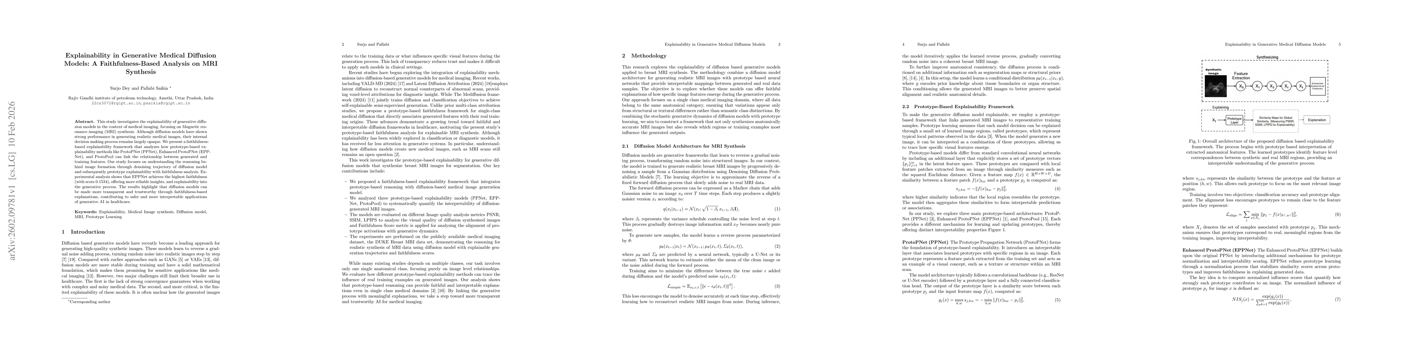 Thumbnail for Explainability in Generative Medical Diffusion Models: A Faithfulness-Based Analysis on MRI Synthesis