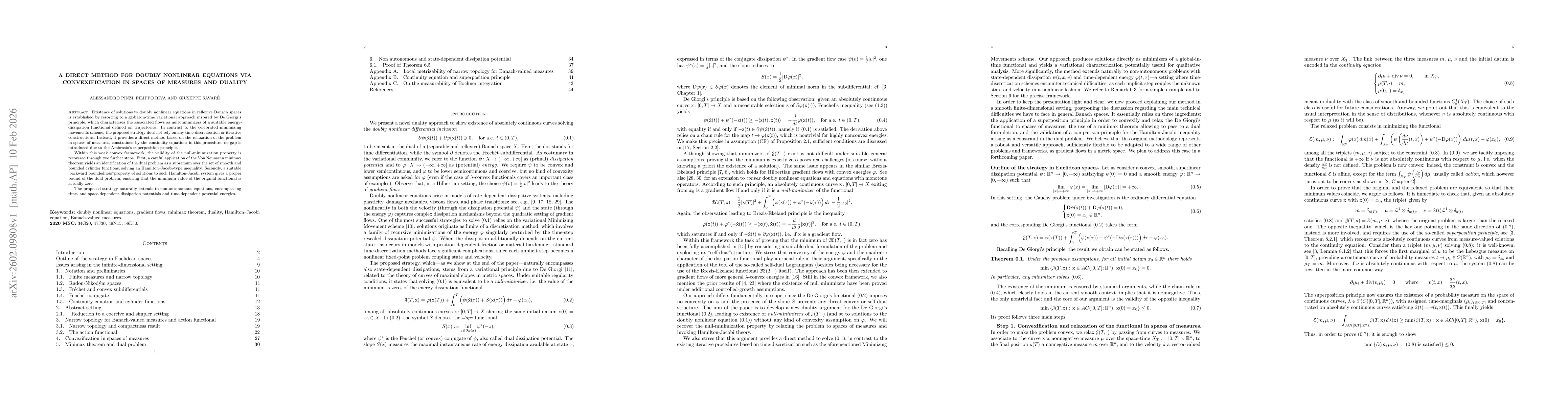 Thumbnail for A direct method for doubly nonlinear equations via convexification in spaces of measures and duality