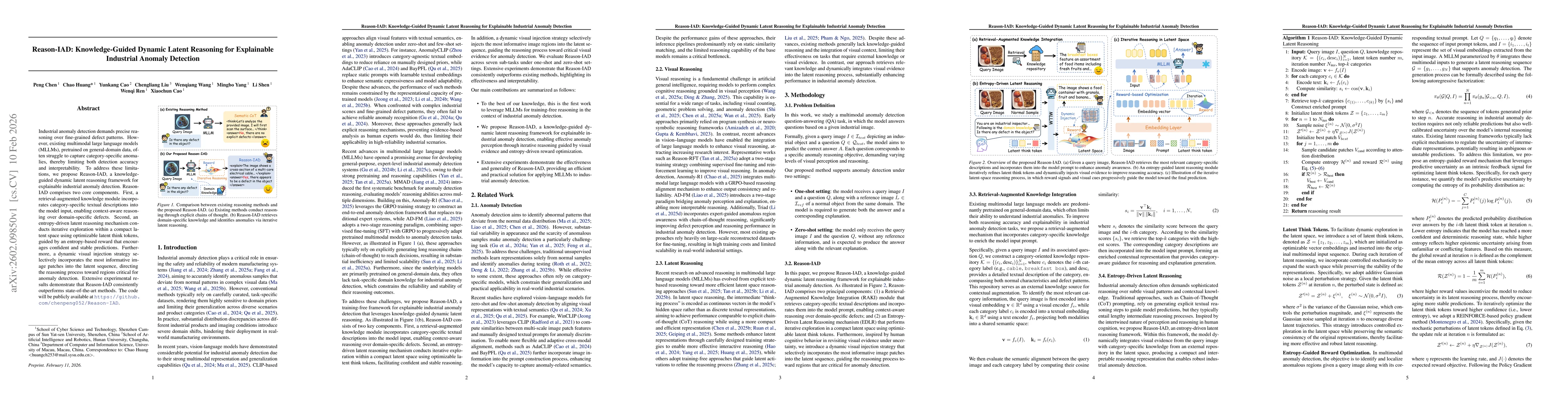 Thumbnail for Reason-IAD: Knowledge-Guided Dynamic Latent Reasoning for Explainable Industrial Anomaly Detection