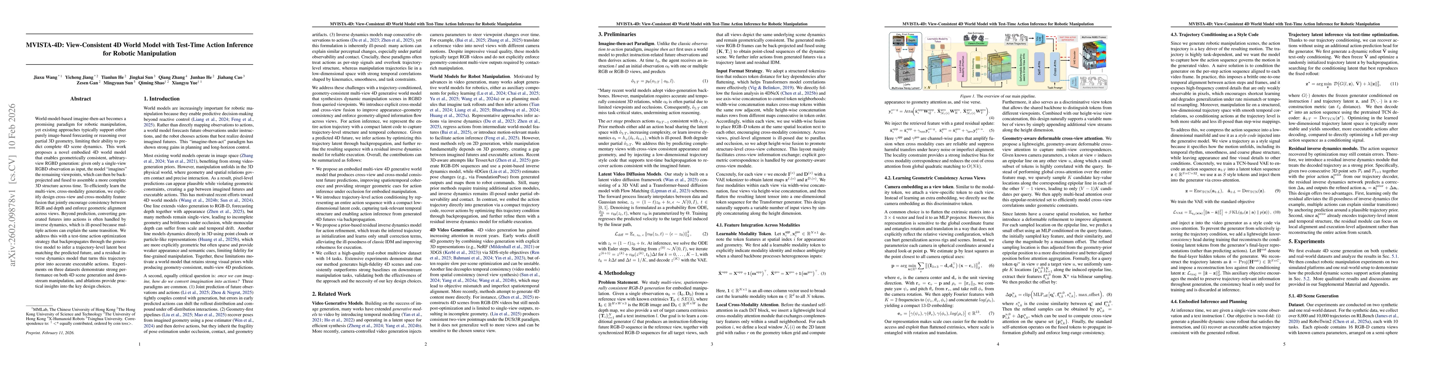Thumbnail for MVISTA-4D: View-Consistent 4D World Model with Test-Time Action Inference for Robotic Manipulation