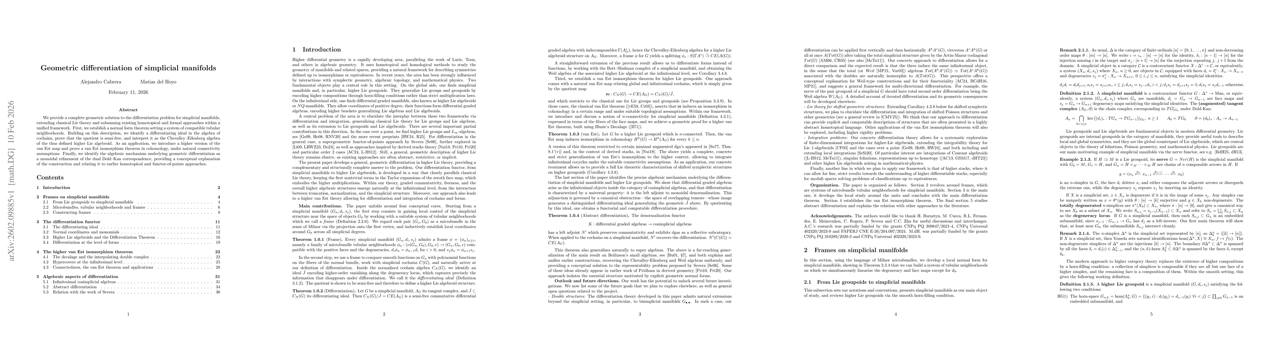 Thumbnail for Geometric differentiation of simplicial manifolds