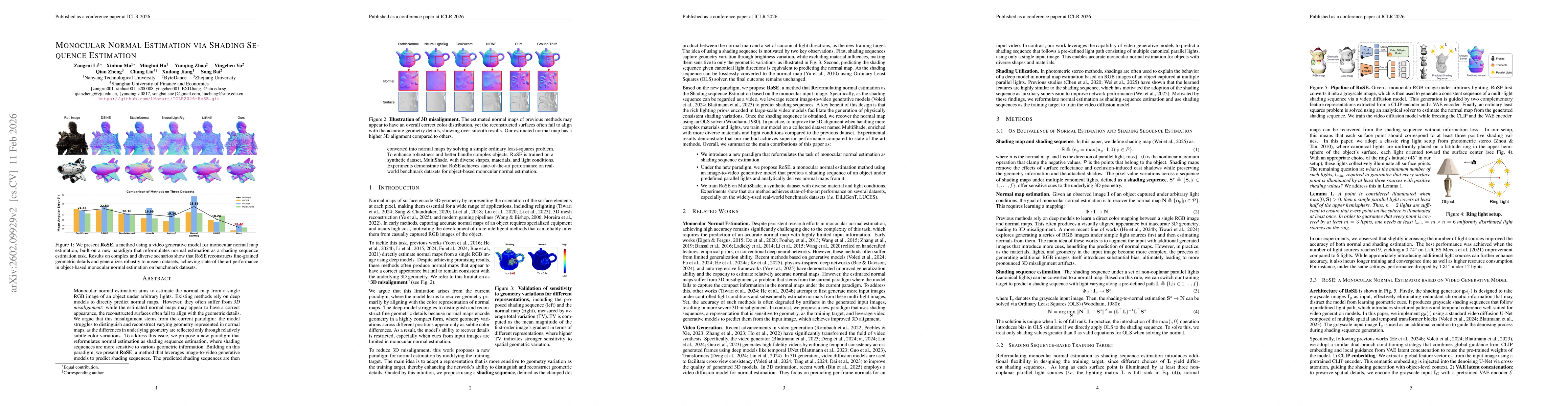 Thumbnail for Monocular Normal Estimation via Shading Sequence Estimation
