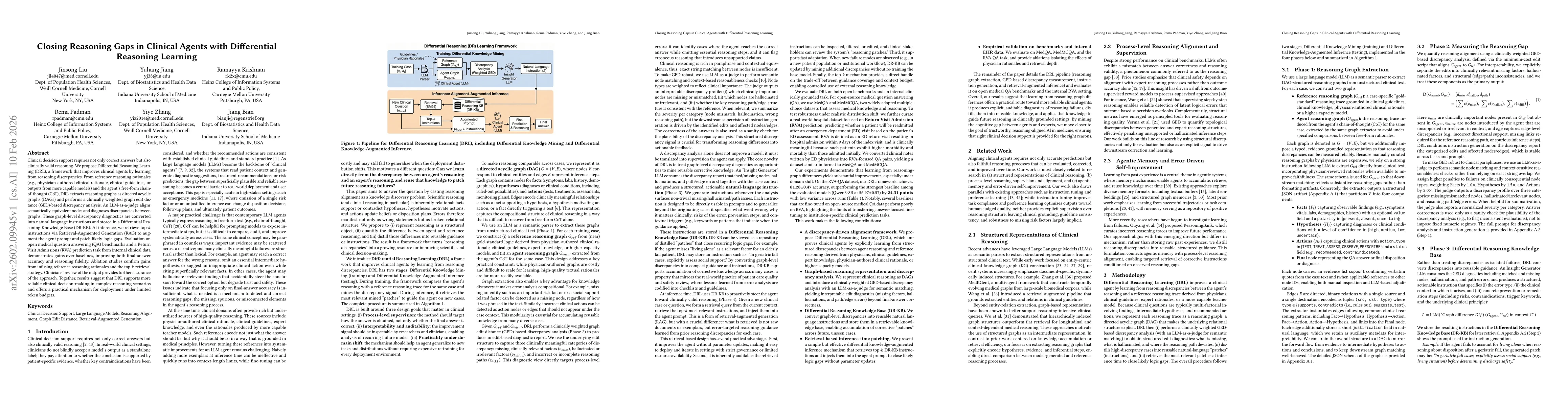 Thumbnail for Closing Reasoning Gaps in Clinical Agents with Differential Reasoning Learning