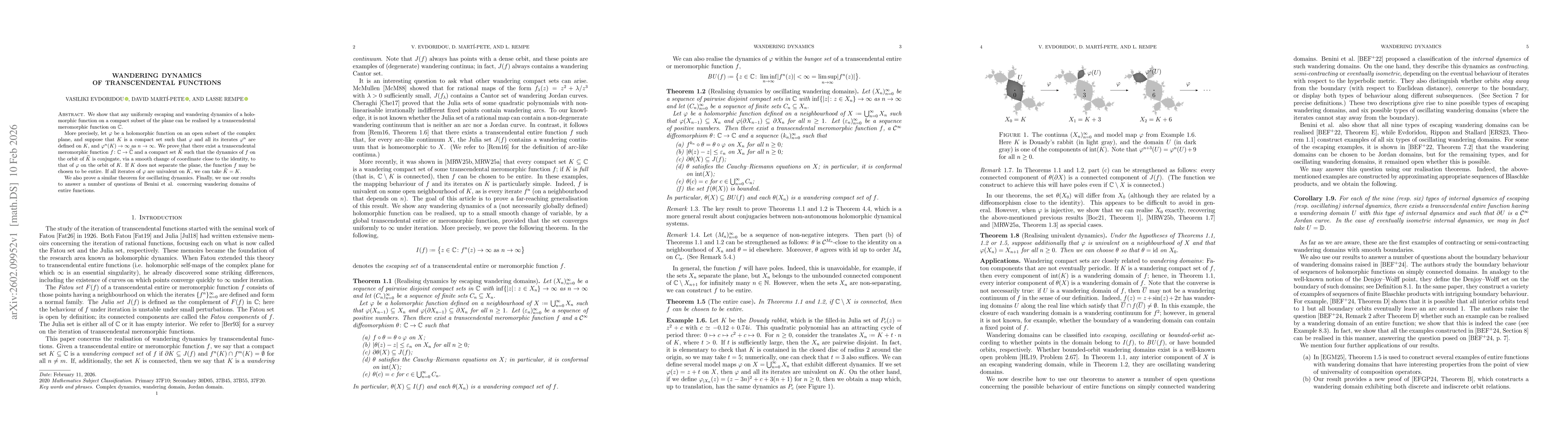 Thumbnail for Wandering dynamics of transcendental functions