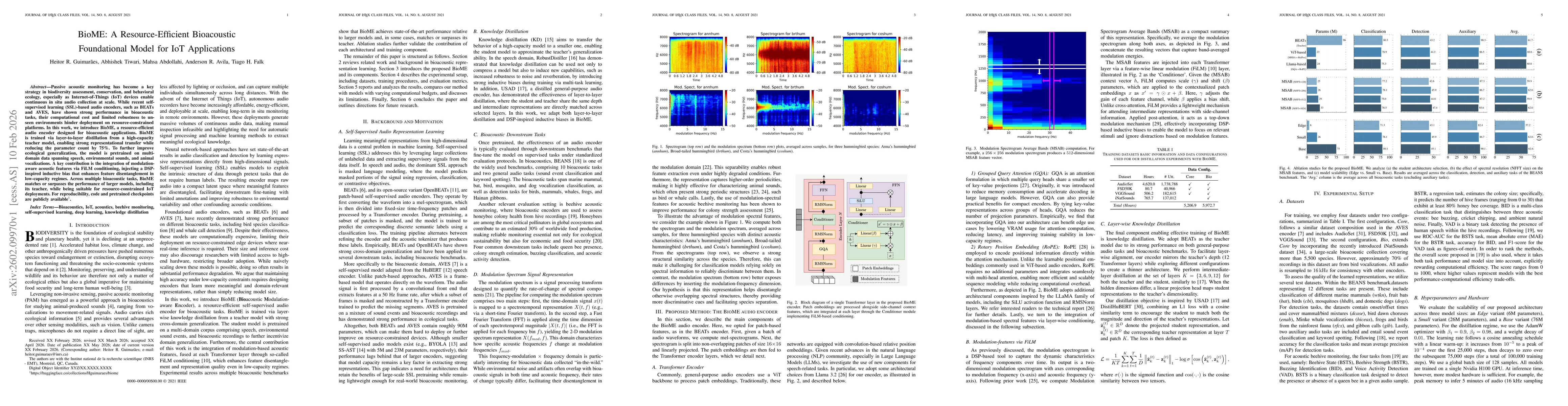 Thumbnail for BioME: A Resource-Efficient Bioacoustic Foundational Model for IoT Applications
